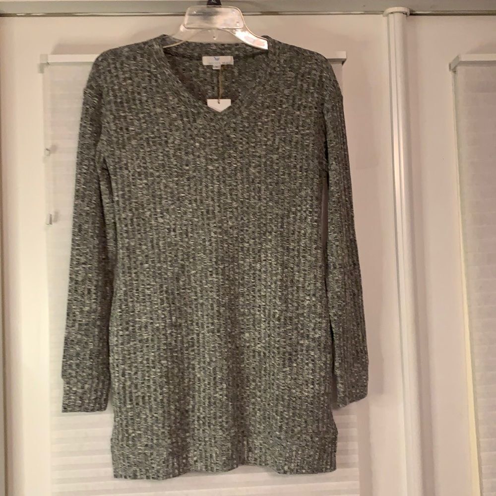 Peyton Bre Gray Long Sleeve Sweater Dress Pockets Girls Size 16 New‎
